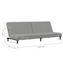 2 seater light gray velvet sofa bed by vidaXL, Sofas - Ref: Foro24-337299, Price: 192,95 €, Discount: %