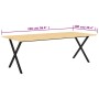 Solid pine wood table surface 220x100x2.5 cm by vidaXL, Table tops - Ref: Foro24-287685, Price: 77,26 €, Discount: %