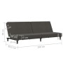 Sofá cama de 2 plazas terciopelo gris oscuro de vidaXL, Sofás - Ref: Foro24-337300, Precio: 176,91 €, Descuento: %