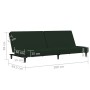 Dark green velvet 2-seater sofa bed by vidaXL, Sofas - Ref: Foro24-337301, Price: 176,91 €, Discount: %