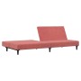 Sofá cama de 2 plazas terciopelo rosa de vidaXL, Sofás - Ref: Foro24-337303, Precio: 174,14 €, Descuento: %