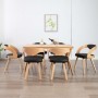 Dining chairs 6 pcs curved wood synthetic leather black by vidaXL, dining chairs - Ref: Foro24-278847, Price: 754,45 €, Disco...