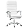 White synthetic leather massage reclining office chair by vidaXL, Office chairs - Ref: Foro24-349732, Price: 138,90 €, Discou...