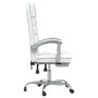 White synthetic leather massage reclining office chair by vidaXL, Office chairs - Ref: Foro24-349732, Price: 138,90 €, Discou...