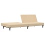 Cream velvet 2-seater sofa bed by vidaXL, Sofas - Ref: Foro24-337308, Price: 176,62 €, Discount: %