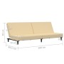 Cream velvet 2-seater sofa bed by vidaXL, Sofas - Ref: Foro24-337308, Price: 176,62 €, Discount: %