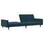 2 seater blue velvet sofa bed by vidaXL, Sofas - Ref: Foro24-337309, Price: 212,85 €, Discount: %