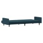 2 seater blue velvet sofa bed by vidaXL, Sofas - Ref: Foro24-337309, Price: 212,85 €, Discount: %