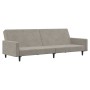 2 seater light gray velvet sofa bed by vidaXL, Sofas - Ref: Foro24-337310, Price: 211,13 €, Discount: %