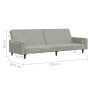 2 seater light gray velvet sofa bed by vidaXL, Sofas - Ref: Foro24-337310, Price: 211,13 €, Discount: %