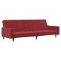 2-Sitzer-Schlafsofa aus weinrotem Samt von vidaXL, Sofas - Ref: Foro24-337315, Preis: 189,96 €, Rabatt: %