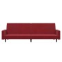 Sofá cama de 2 plazas terciopelo rojo vino tinto de vidaXL, Sofás - Ref: Foro24-337315, Precio: 189,99 €, Descuento: %