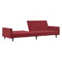 2-Sitzer-Schlafsofa aus weinrotem Samt von vidaXL, Sofas - Ref: Foro24-337315, Preis: 189,96 €, Rabatt: %