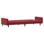 Sofá cama de 2 plazas terciopelo rojo vino tinto de vidaXL, Sofás - Ref: Foro24-337315, Precio: 189,99 €, Descuento: %