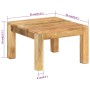 Mesa de centro de madera maciza de mango 55x55x35 cm de vidaXL, Mesas de centro - Ref: Foro24-350321, Precio: 84,25 €, Descue...