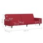 Sofá cama de 2 plazas terciopelo rojo vino tinto de vidaXL, Sofás - Ref: Foro24-337315, Precio: 189,96 €, Descuento: %