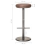 Kitchen stools 2 pcs antique brown genuine leather by vidaXL, Kitchen stools - Ref: Foro24-321877, Price: 191,83 €, Discount: %