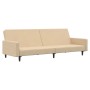 Cream velvet 2-seater sofa bed by vidaXL, Sofas - Ref: Foro24-337319, Price: 184,65 €, Discount: %