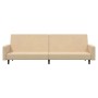 Cream velvet 2-seater sofa bed by vidaXL, Sofas - Ref: Foro24-337319, Price: 184,65 €, Discount: %