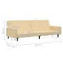 Cream velvet 2-seater sofa bed by vidaXL, Sofas - Ref: Foro24-337319, Price: 184,65 €, Discount: %