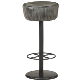 Antique Gray Genuine Leather Kitchen Stool by vidaXL, Kitchen stools - Ref: Foro24-321874, Price: 133,99 €, Discount: %