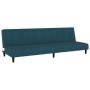 2 seater blue velvet sofa bed by vidaXL, Sofas - Ref: Foro24-337367, Price: 222,05 €, Discount: %