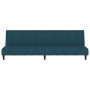 2 seater blue velvet sofa bed by vidaXL, Sofas - Ref: Foro24-337367, Price: 222,05 €, Discount: %