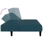 2 seater blue velvet sofa bed by vidaXL, Sofas - Ref: Foro24-337367, Price: 222,05 €, Discount: %