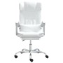 Silla de oficina reclinable masaje cuero sintético blanco de vidaXL, Sillas de oficina - Ref: Foro24-349748, Precio: 133,46 €...