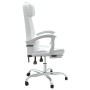 Silla de oficina reclinable masaje cuero sintético blanco de vidaXL, Sillas de oficina - Ref: Foro24-349748, Precio: 133,46 €...