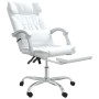 Silla de oficina reclinable masaje cuero sintético blanco de vidaXL, Sillas de oficina - Ref: Foro24-349748, Precio: 133,46 €...