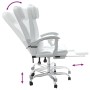 Silla de oficina reclinable masaje cuero sintético blanco de vidaXL, Sillas de oficina - Ref: Foro24-349748, Precio: 133,46 €...