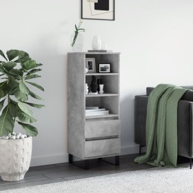 Concrete gray plywood tall sideboard 40x36x110 cm by vidaXL, Sideboards - Ref: Foro24-831520, Price: 59,99 €, Discount: %