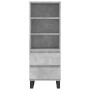 Aparador alto madera contrachapada gris hormigón 40x36x110 cm de vidaXL, Aparadores - Ref: Foro24-831520, Precio: 71,87 €, De...