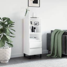 Tall white plywood sideboard 40x36x110 cm by vidaXL, Sideboards - Ref: Foro24-831516, Price: 62,47 €, Discount: %