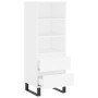 Aparador alto madera contrachapada blanco 40x36x110 cm de vidaXL, Aparadores - Ref: Foro24-831516, Precio: 62,47 €, Descuento: %