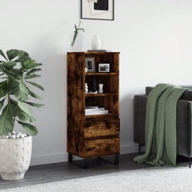 Tall smoked oak plywood sideboard 40x36x110 cm by vidaXL, Sideboards - Ref: Foro24-831521, Price: 60,99 €, Discount: %