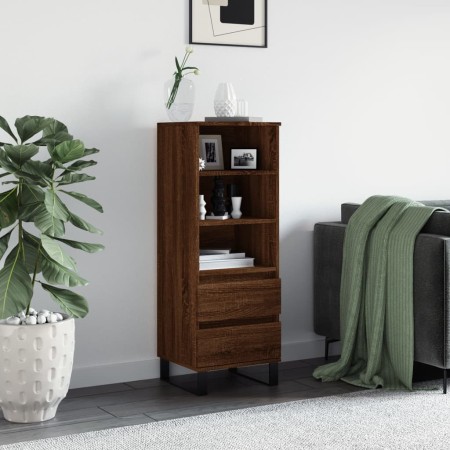 Tall oak brown plywood sideboard 40x36x110 cm by vidaXL, Sideboards - Ref: Foro24-831523, Price: 62,05 €, Discount: %