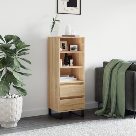 Aparador alto madera contrachapada roble Sonoma 40x36x110 cm de vidaXL, Aparadores - Ref: Foro24-831519, Precio: 60,15 €, Des...