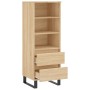 Tall Sonoma oak plywood sideboard 40x36x110 cm by vidaXL, Sideboards - Ref: Foro24-831519, Price: 67,66 €, Discount: %