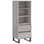 Aparador alto madera contrachapada gris Sonoma 40x36x110 cm de vidaXL, Aparadores - Ref: Foro24-831522, Precio: 62,99 €, Desc...