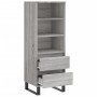 Aparador alto madera contrachapada gris Sonoma 40x36x110 cm de vidaXL, Aparadores - Ref: Foro24-831522, Precio: 62,99 €, Desc...