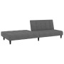 Dark gray velvet 2-seater sofa bed by vidaXL, Sofas - Ref: Foro24-337369, Price: 222,66 €, Discount: %