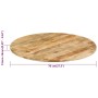 Solid mango wood table top 15-16 mm 70 cm by vidaXL, Table tops - Ref: Foro24-350686, Price: 64,99 €, Discount: %