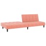 Pink velvet 2-seater sofa bed by vidaXL, Sofas - Ref: Foro24-337372, Price: 190,87 €, Discount: %