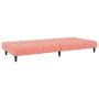 Pink velvet 2-seater sofa bed by vidaXL, Sofas - Ref: Foro24-337372, Price: 190,87 €, Discount: %