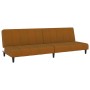 Brown velvet 2-seater sofa bed by vidaXL, Sofas - Ref: Foro24-337376, Price: 184,98 €, Discount: %