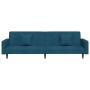 Sofá cama de 2 plazas con dos almohadas terciopelo azul de vidaXL, Sofás - Ref: Foro24-337627, Precio: 255,96 €, Descuento: %