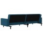 Sofá cama de 2 plazas con dos almohadas terciopelo azul de vidaXL, Sofás - Ref: Foro24-337627, Precio: 255,96 €, Descuento: %