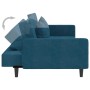 Sofá cama de 2 plazas con dos almohadas terciopelo azul de vidaXL, Sofás - Ref: Foro24-337627, Precio: 255,96 €, Descuento: %